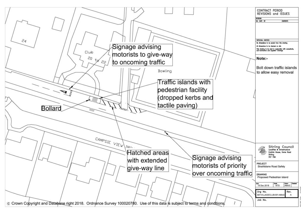 A81 Pedestrian Island Proposal Jan 2019